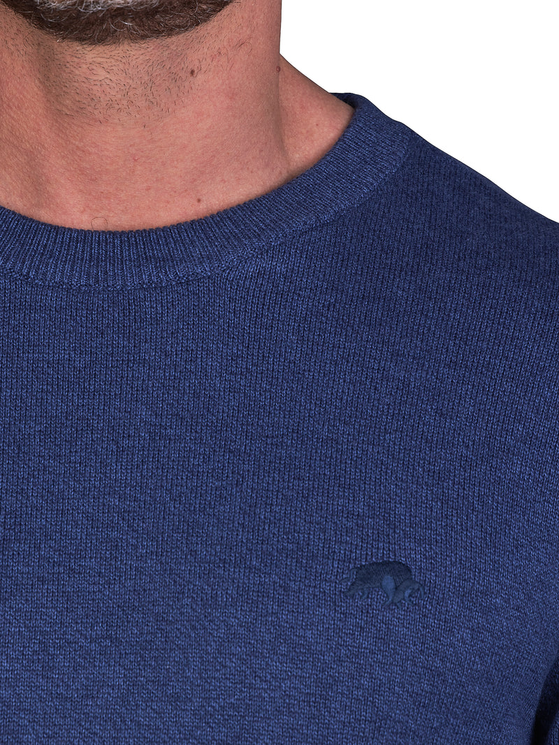 Classic Crew Neck Cotton/Cashmere Knit - Smart Denim