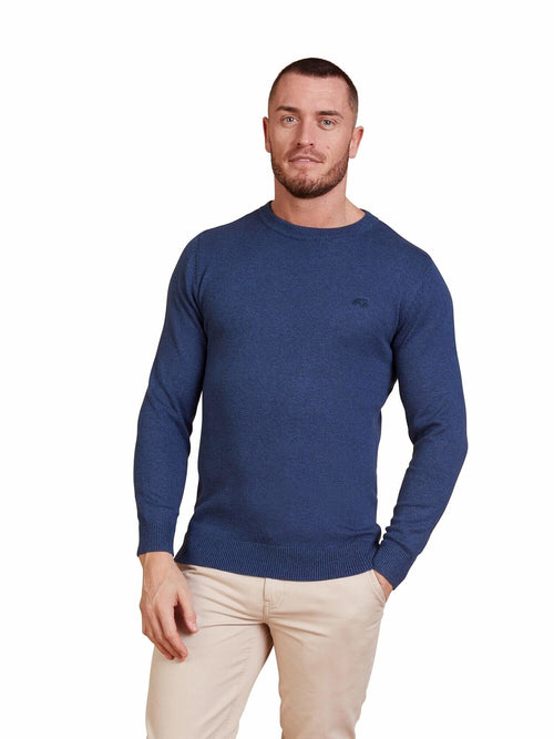 Classic Crew Neck Cotton/Cashmere Knit - Smart Denim