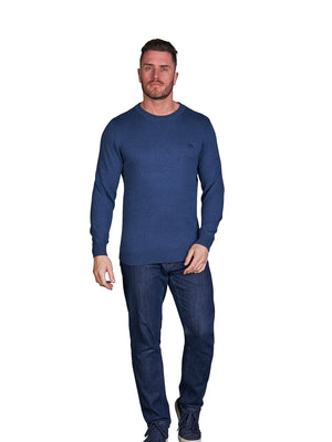 Classic Crew Neck Cotton/Cashmere Knit - Smart Denim