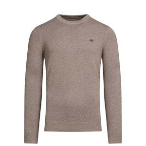 Classic Crew Neck Cotton/Cashmere Knit - Toast