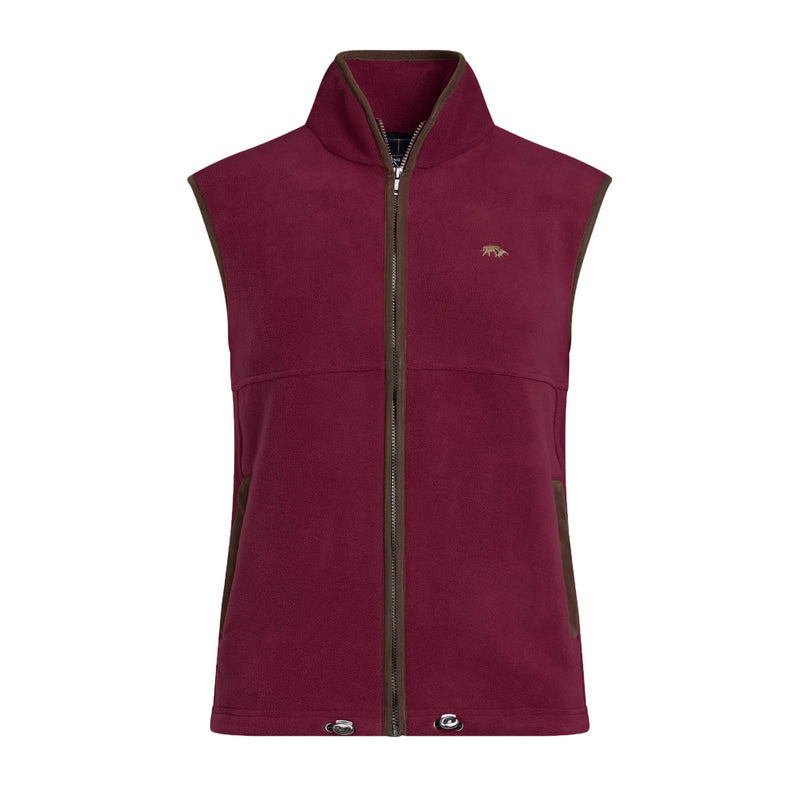 Fleece Gilet - Burgundy