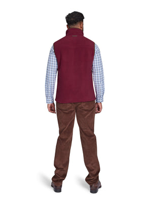 Fleece Gilet - Burgundy