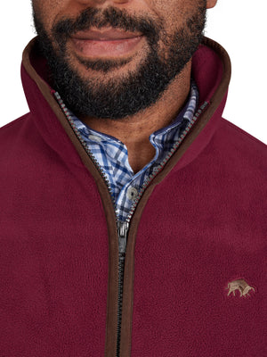 Fleece Gilet - Burgundy