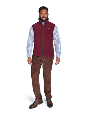 Fleece Gilet - Burgundy