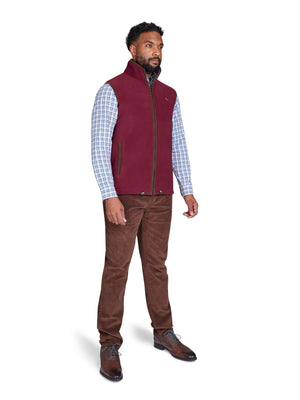 Fleece Gilet - Burgundy