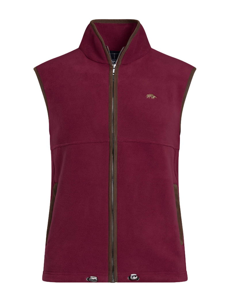 Fleece Gilet - Burgundy