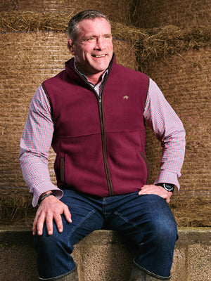 Fleece Gilet - Burgundy