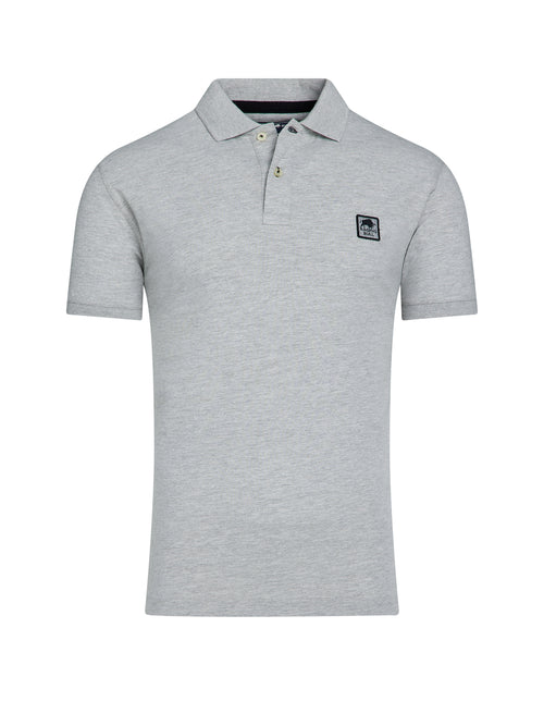 Patch Jersey Polo - Grey Marl