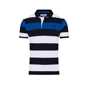 Classic Jersey Contrast Panel Polo - Navy