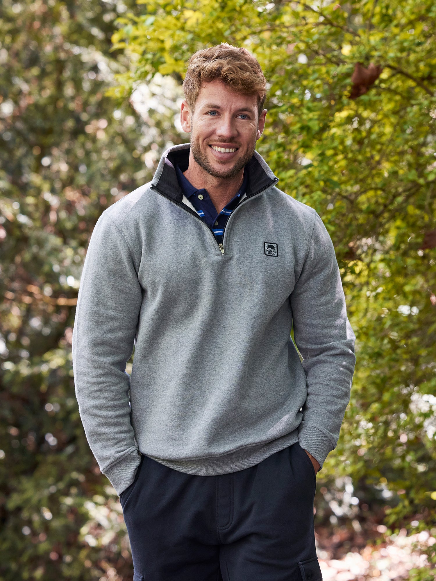 Grey clearance zip fleece