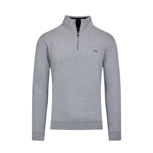 Classic Jersey Quarter Zip Sweat - Grey Marl