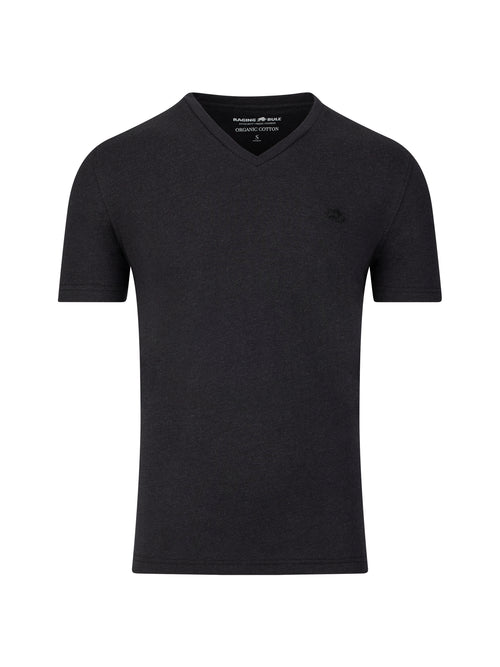 Classic Organic V Neck T-Shirt - Black