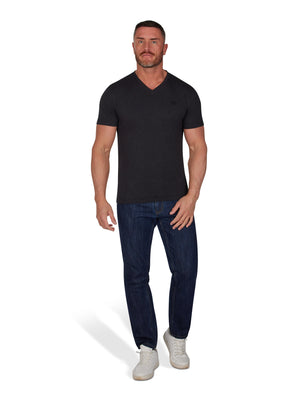 Classic Organic V Neck T-Shirt - Black