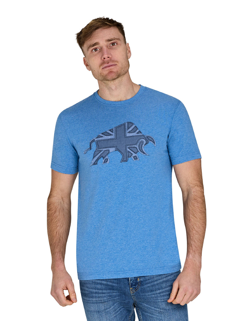 Union Jack Bull T-Shirt - Denim Blue