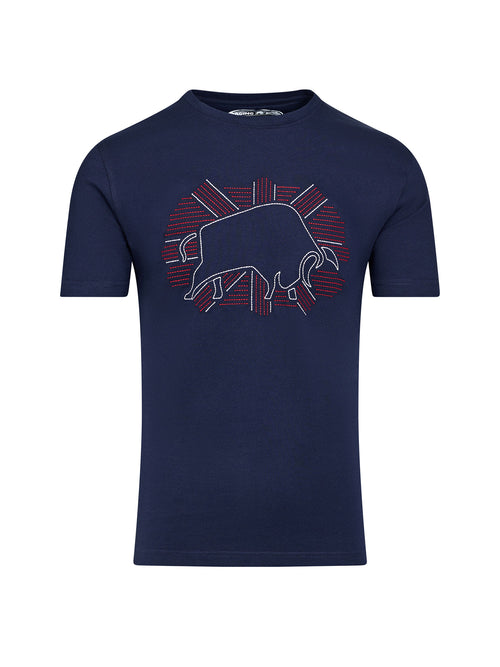 Outburst Union Jack Bull T-Shirt - Navy