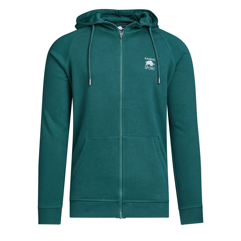 Zip Through Hoodie - Forest