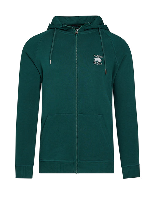 Zip Through Hoodie - Forest