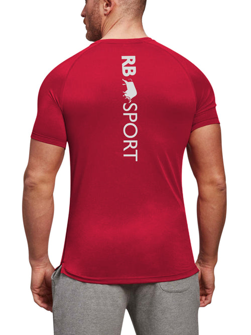 Performance Back Print T-Shirt - Red