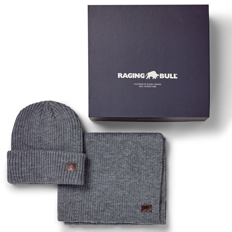 Hat & Scarf Gift Set - Dark Grey Marl