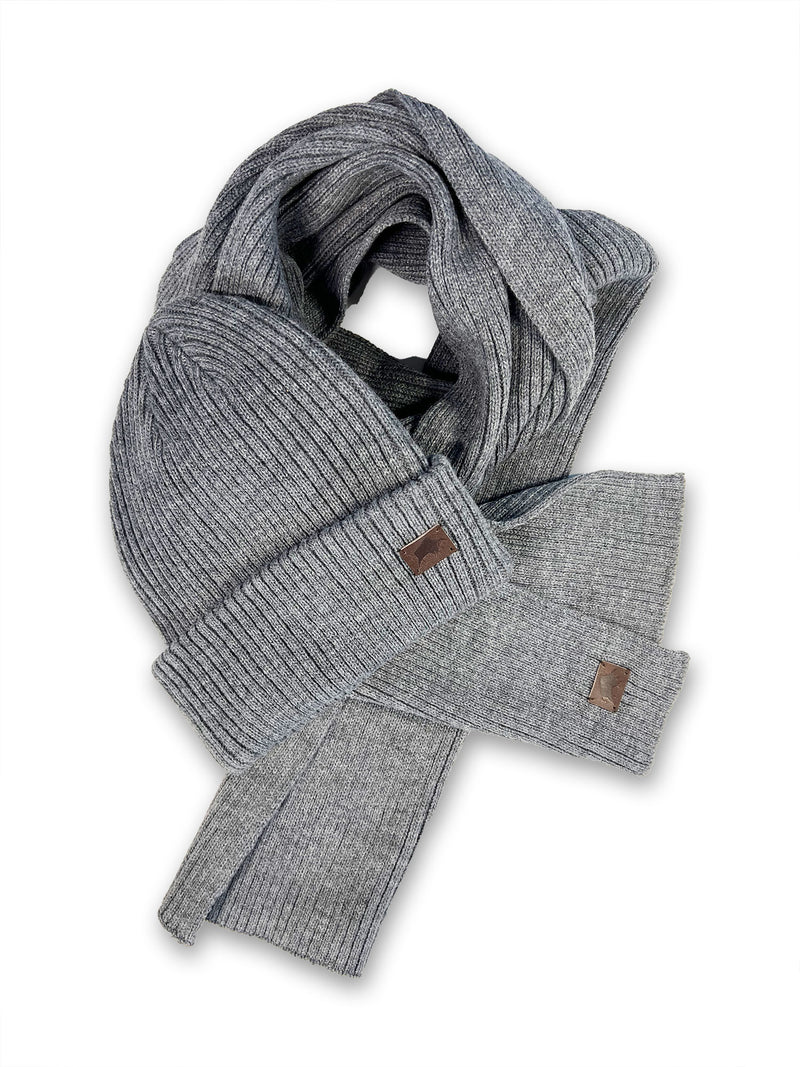 Hat & Scarf Gift Set - Dark Grey Marl