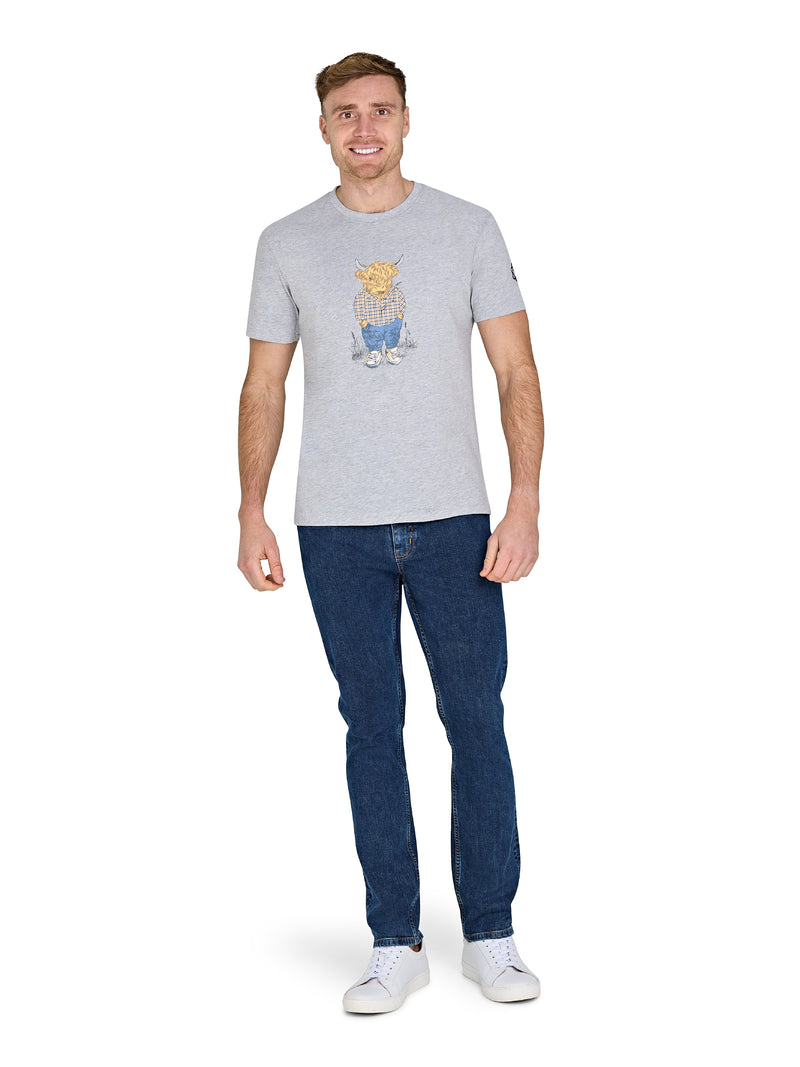 YFC Bully Boy Farmer T-Shirt - Grey Marl