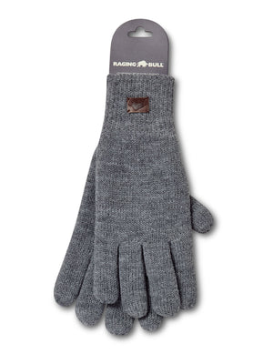 Knitted Gloves - Dark Grey Marl