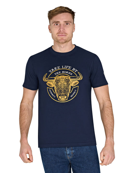 YFC Life By The Horns T-Shirt - Navy