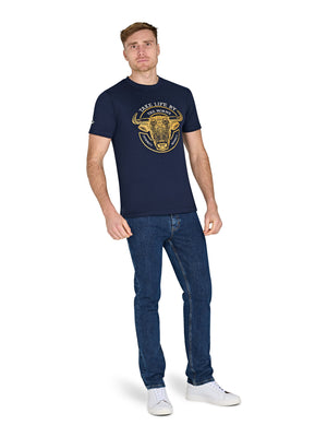 YFC Life By The Horns T-Shirt - Navy