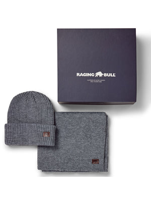 Hat & Scarf Gift Set - Dark Grey Marl