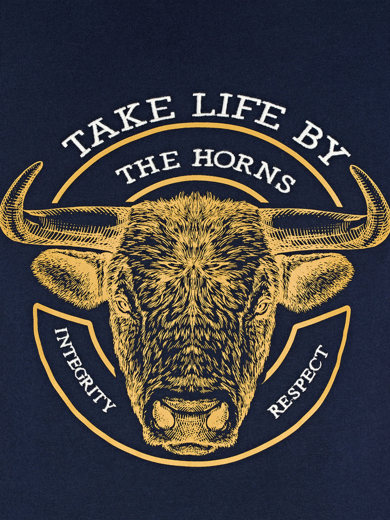 YFC Life By The Horns T-Shirt - Navy