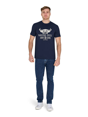 Massey Ferguson Bull Horns T-Shirt - Navy