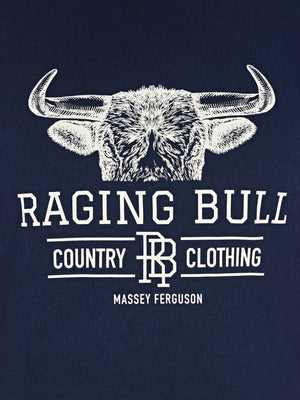 Massey Ferguson Bull Horns T-Shirt - Navy