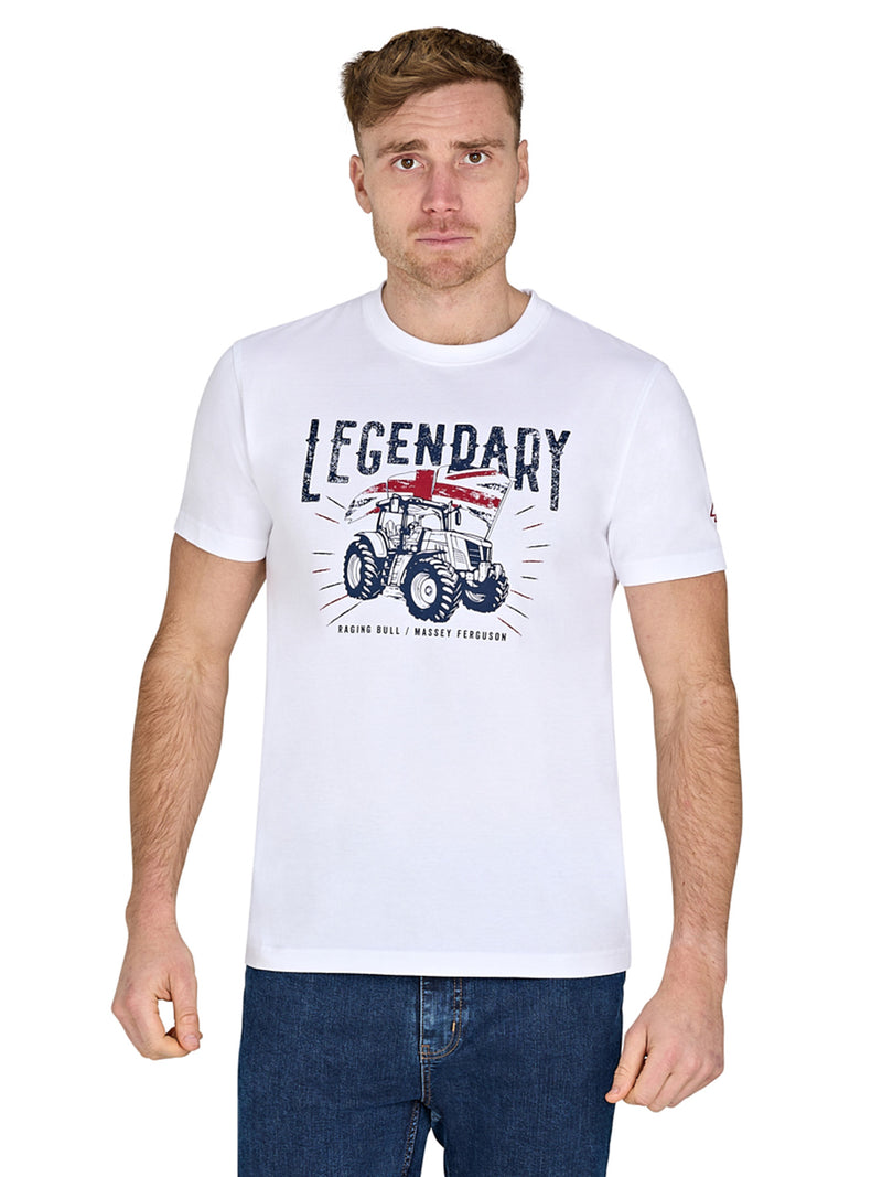 Massey Ferguson Tractor Print T-Shirt - White