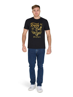 Massey Ferguson Wings Print T-Shirt - Black