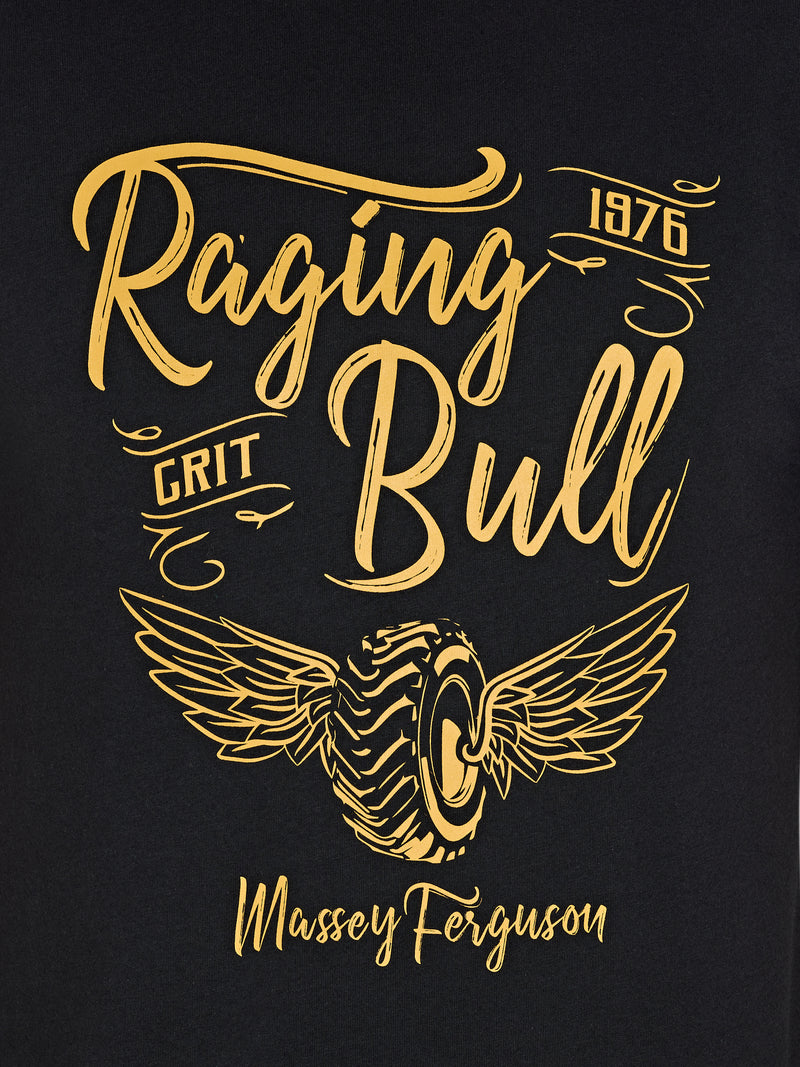 Massey Ferguson Wings Print T-Shirt - Black