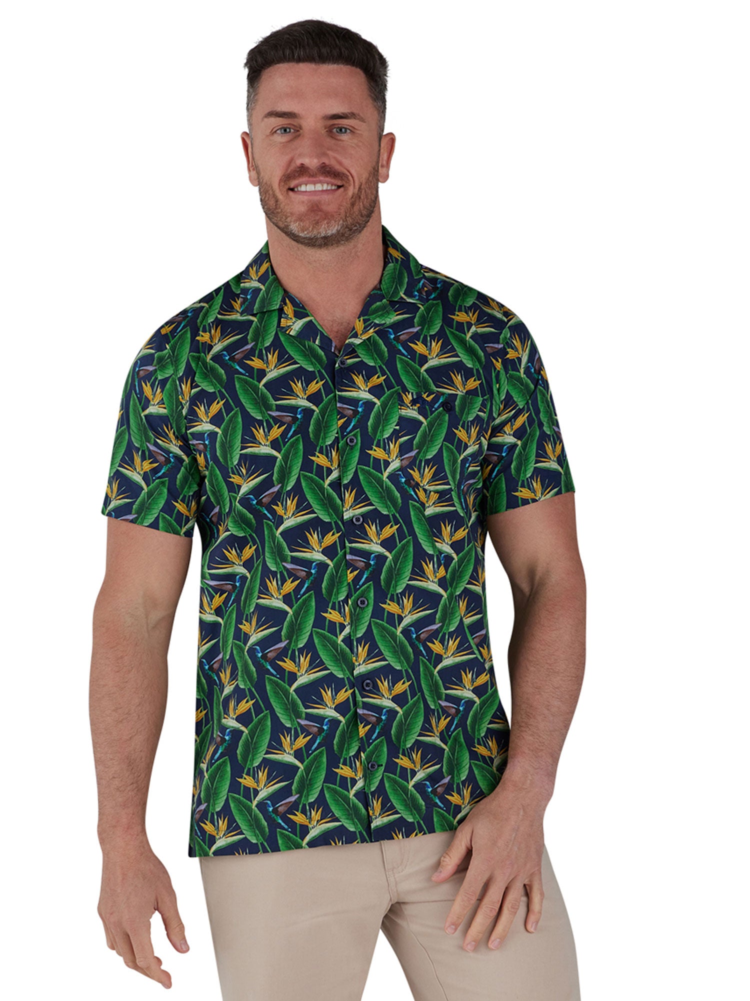 Mens short sleeve hawaiian on sale shirts