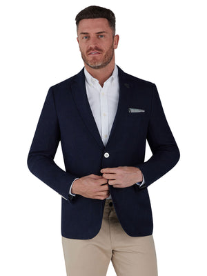 Linen Blazer - Navy