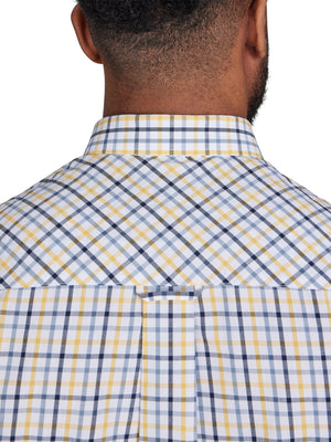 Short Sleeve Micro Gingham Shirt - Yellow