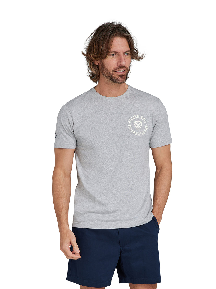 RB International T-Shirt - Light Grey Marl – Raging Bull Clothing