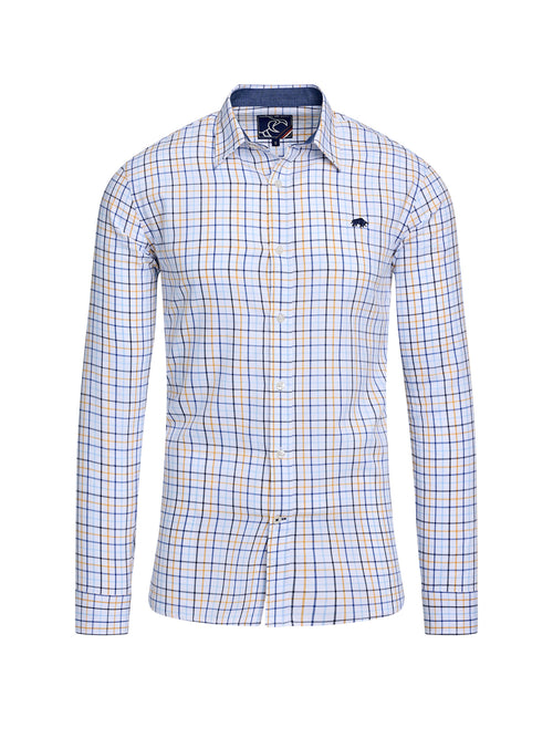 Long Sleeve Country Check Brushed Cotton Shirt - White