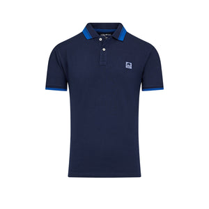 Tipped Collar Polo - Navy