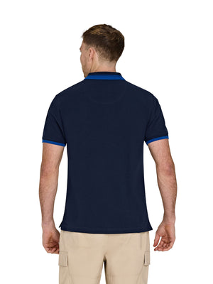 Tipped Collar Polo - Navy