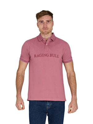 Tonal Embroidered Pique Polo - Rose