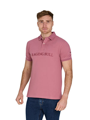 Tonal Embroidered Pique Polo - Rose