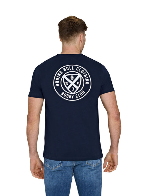 Rugby Club Back Print T-Shirt - Navy