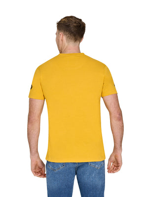 Young Farmers Word Bull Head T-Shirt - Yellow