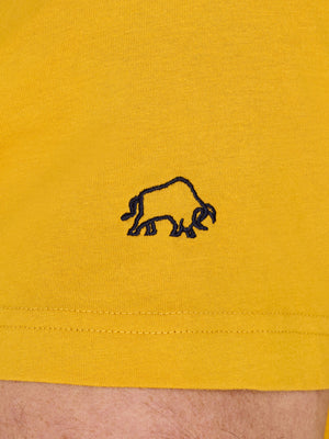 Young Farmers Word Bull Head T-Shirt - Yellow