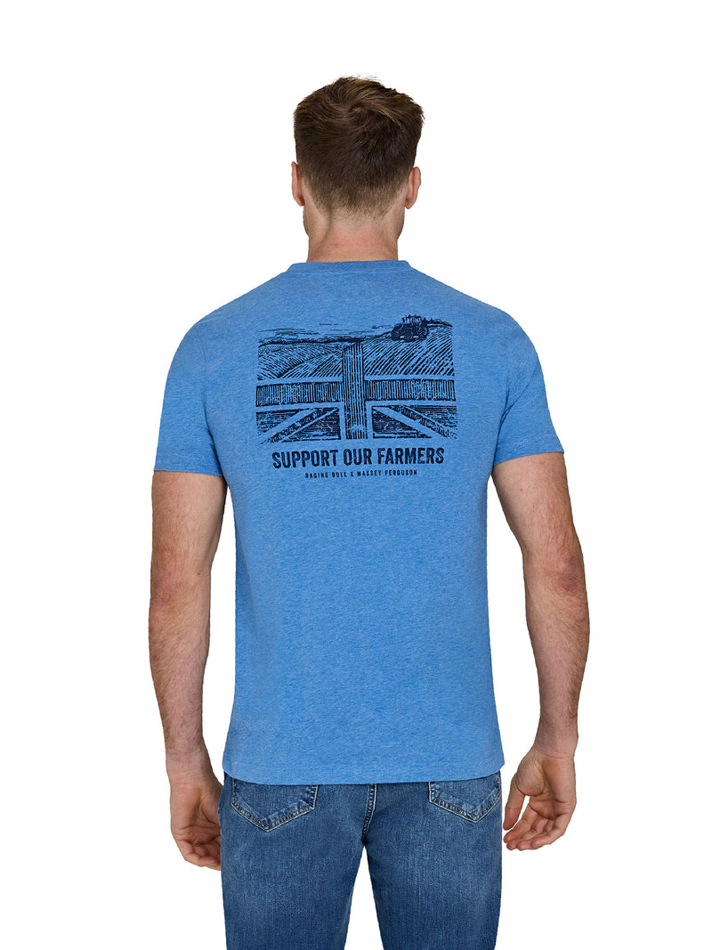 Massey Ferguson Support Our Farmers T-Shirt - Denim