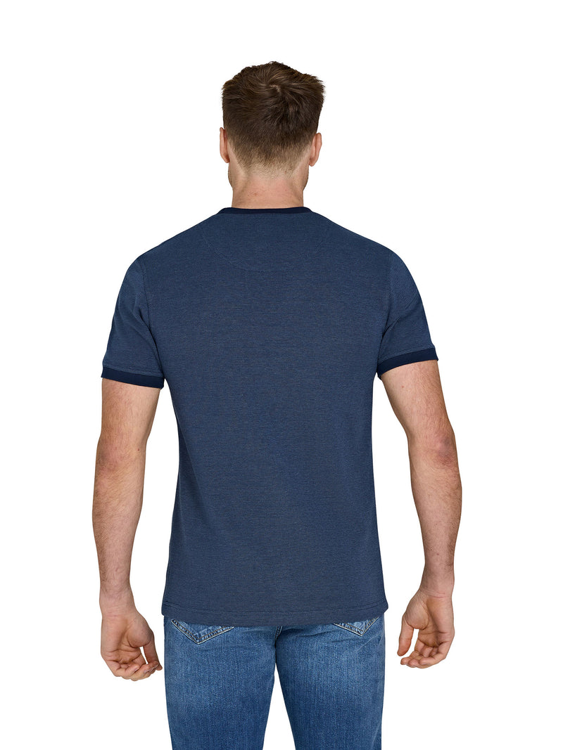 Pique Ringer T-Shirt - Navy