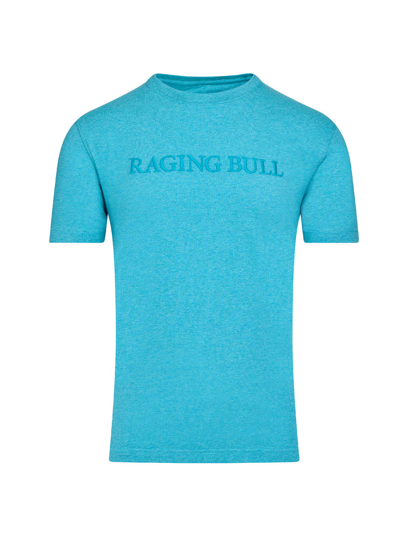 Raging Bull Tonal Embroidery T-Shirt - Light Blue